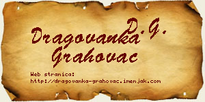 Dragovanka Grahovac vizit kartica